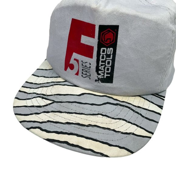 Vintage Matco Tools F5 Series SnapBack Trucker Hat Cap- Zebra Stripes - Picture 2 of 15